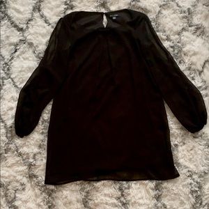 Black Arm-Slit Mini Dress